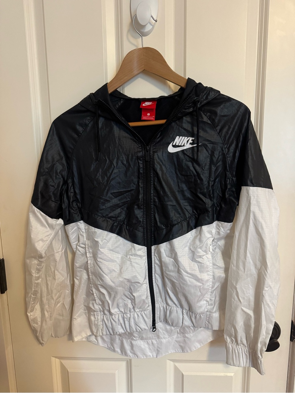Nike Black Jacket with White Swoosh